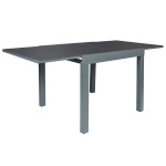 paris prix Table de Jardin Extensible "Haria" 80-160cm Gris