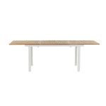 Paris Prix Table De Jardin Extensible "Panama" 160-240cm Naturel & Blanc