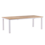 paris prix Table de Jardin Extensible "Panama" 224-324cm Naturel & Blanc