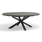paris prix Table de jardin Extensible "Pelosa" 145-199cm Gris Anthracite