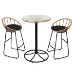 Paris Prix Table De Jardin Haute "Surabaya" 100cm Noir
