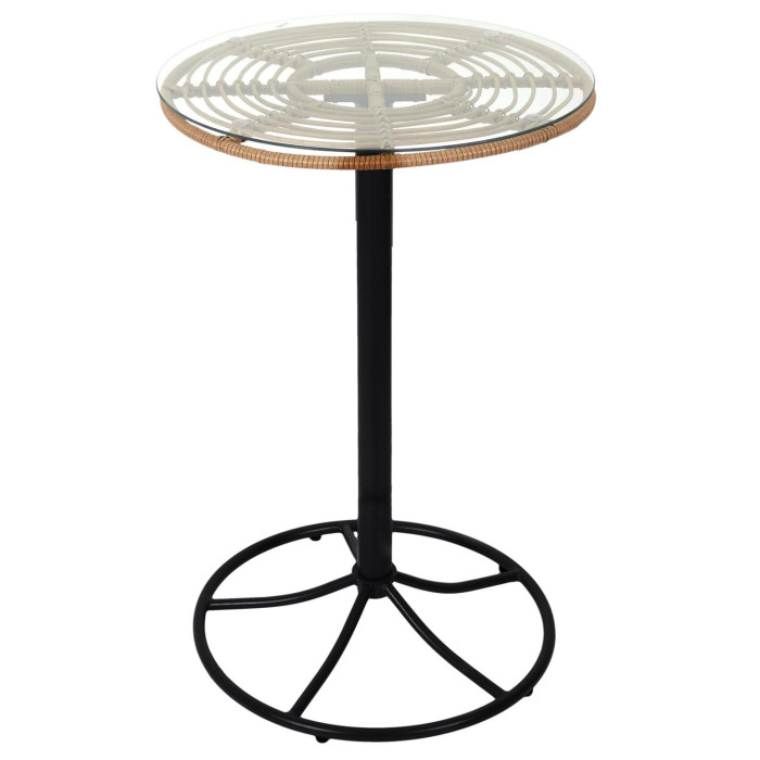Paris Prix Table De Jardin Haute "Surabaya" 100cm Noir