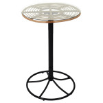 paris prix Table de Jardin Haute "Surabaya" 100cm Noir