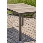 Paris Prix Table De Jardin Imitation Bois "Boston" 150cm Gris Anthracite