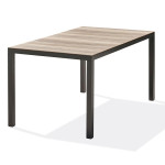 paris prix Table de Jardin Imitation Bois "Boston" 150cm Gris Anthracite
