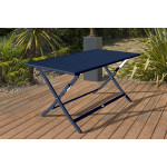 Paris Prix Table De Jardin Pliante & 4 Chaises "Marius" 140cm Bleu Marine