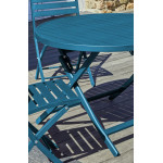 Paris Prix Table De Jardin Pliante "Marius" 110cm Bleu Canard