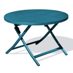 paris prix Table de Jardin Pliante "Marius" 110cm Bleu Canard