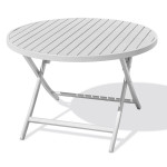 Paris Prix Table De Jardin Pliante "Marius" 110cm Gris