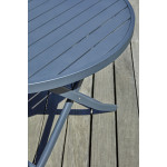 Paris Prix Table De Jardin Pliante "Marius" 110cm Gris Anthracite