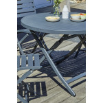 Paris Prix Table De Jardin Pliante "Marius" 110cm Gris Anthracite