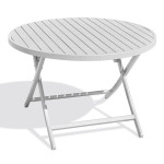 paris prix Table de Jardin Pliante "Marius" 110cm Gris