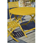 Paris Prix Table De Jardin Pliante "Marius" 110cm Moutarde