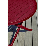 Paris Prix Table De Jardin Pliante "Marius" 110cm Rouge Carmin