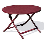 paris prix Table de Jardin Pliante "Marius" 110cm Rouge Carmin