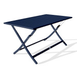 paris prix Table de Jardin Pliante "Marius" 140cm Bleu Marine