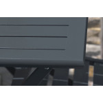Paris Prix Table De Jardin Pliante "Marius" 140cm Gris Anthracite
