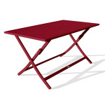 paris prix Table de Jardin Pliante "Marius" 140cm Rouge Carmin
