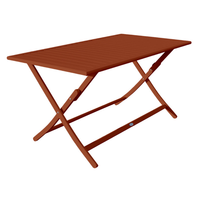 Paris Prix Table De Jardin Pliante "Marius" 140cm Terracotta