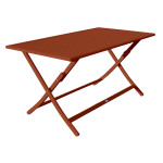paris prix Table de Jardin Pliante "Marius" 140cm Terracotta