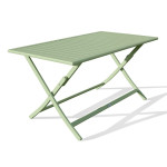 paris prix Table de Jardin Pliante "Marius" 140cm Vert Lagune