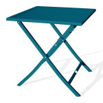 paris prix Table de Jardin Pliante "Marius" 70cm Bleu Canard