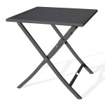 paris prix Table de Jardin Pliante "Marius" 70cm Gris Anthracite