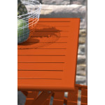 Paris Prix Table De Jardin Pliante "Marius" 70cm Orange