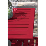 Paris Prix Table De Jardin Pliante "Marius" 70cm Rouge Carmin