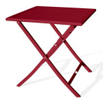 paris prix Table de Jardin Pliante "Marius" 70cm Rouge Carmin