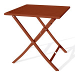 paris prix Table de Jardin Pliante "Marius" 70cm Terracotta
