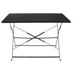 Paris Prix Table De Jardin Pliante "Palerme" 110cm Noir