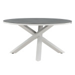 paris prix Table de Jardin Ronde "Copacabana" 140cm Gris