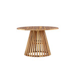 Paris Prix Table De Jardin Ronde En Bois "Lumpur" 120cm Naturel