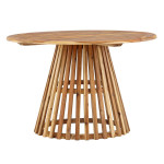 paris prix Table de Jardin Ronde en Bois "Lumpur" 120cm Naturel