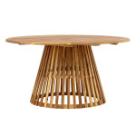 paris prix Table de Jardin Ronde en Bois "Tucuman" 150cm Naturel