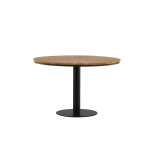Paris Prix Table De Jardin Ronde En Teck "Croft" 120cm Noir