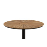 Paris Prix Table De Jardin Ronde En Teck "Croft" 120cm Noir