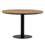 paris prix Table de Jardin Ronde en Teck "Croft" 120cm Noir