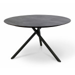 paris prix Table de Jardin Ronde "Pilat" 129cm Gris Anthracite