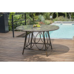 Paris Prix Table De Jardin Ronde "Ushuaia" 125cm Marron