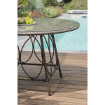 Paris Prix Table De Jardin Ronde "Ushuaia" 125cm Marron