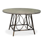 paris prix Table de Jardin Ronde "Ushuaia" 125cm Marron