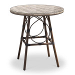 paris prix Table de Jardin Ronde "Ushuaia" 70cm Marron