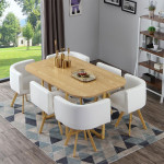 Paris Prix Table De Repas & 6 Chaises Design "Normi" 150cm Naturel