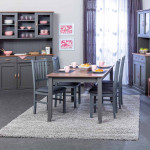Paris Prix Table De Repas Bois "Zernan" 160cm Gris & Naturel