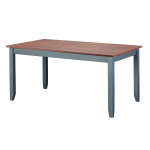 paris prix Table de Repas Bois "Zernan" 160cm Gris & Naturel