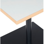 Paris Prix Table De Repas Carrée "Polanzia" 80cm Blanc & Noir