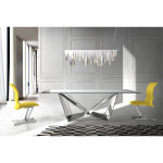 Paris Prix Table De Repas Design "Abril" 240cm Argent