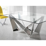 Paris Prix Table De Repas Design "Abril" 240cm Argent